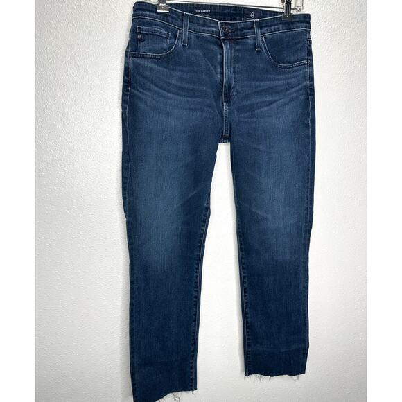 AG Dark Wash The Harper Essential Straight Raw Hem Jeans 29 - Picture 2 of 15